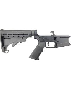 KE Arms KE-15 Billet Complete AR15 Lower - Black | Mil-Spec Parts Kit | Flared Magwell