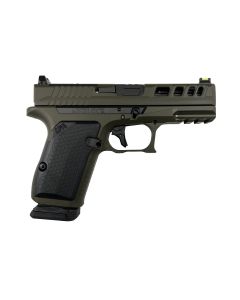 Live Free Armory AMP Compact Pistol - OD Green | 9mm | 3.9" Fluted Barrel (Ported) | 15rd | Optic Cut