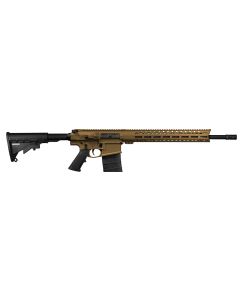 Live Free Armory LF308 Billet AR-10 Battle Rifle - Burnt Bronze | .308Win / 7.62NATO | 18" Barrel | 15" LFA Free Float M-LOK Rail | Classic M4-Style Stock