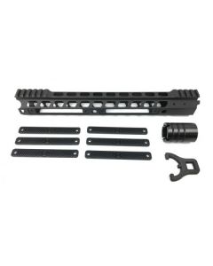 Manticore Arms AR15 Transformer Rail Gen 2 - Black | 13'' | 6 Polymer Grip Panels