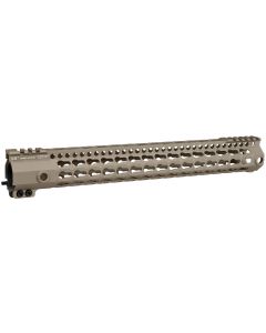 Midwest Industries G3 Lightweight KL-Series One Piece Free Float AR15 Handguard - FDE | 15" | KeyMod