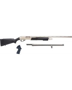 Rock Island Armory MERIVA 3-1 Combo Pump Shotgun - Chrome | 12ga | 18.5" + 28" Barrel | 4rd