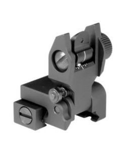 Aim Sports AR15 Low Profile Rear Flip Up Sight - Black
