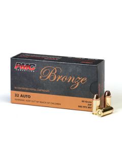 PMC Bronze .32 ACP Handgun Ammo - 60 Grain | JHP