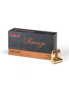 PMC Bronze 9mm Luger Handgun Ammo - 124 Grain | FMJ