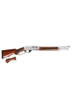 Black Aces Tactical Pro Series L Lever Action Shotgun - Silver | 12ga | 18.5" Barrel | Walnut Furniture