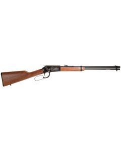 Rossi Rio Bravo Lever Action Rifle - Black | .22 LR | 18" Barrel | 15rd | Hardwood Stock & Forend | Eagle Engraving