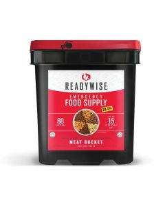 ReadyWise 60 Serving Freeze Dried Meat Bucket + 20 Servings of Rice