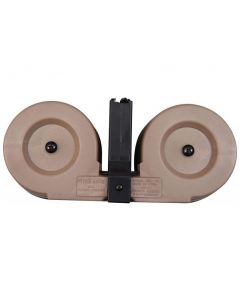 RWB AR-15 .223/5.56 Dual Drum Magazine - Desert Tan | 100rd | Gen 2 