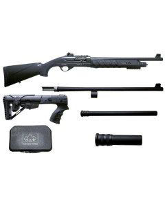 Black Aces Tactical Pro Series X Semi-Auto Shotgun - Black | 12ga | 18.5" & 24" Barrel | Includes Chokes, Hardcase, Standard & 6-Position Tactical Stock and +2 & +6 mag extensions