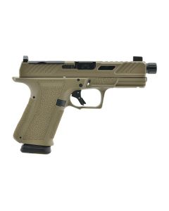 Shadow Systems MR920 Elite Pistol - FDE | 9mm | 4.5" Spiral Fluted Match Barrel (Threaded) | 15rd | Tritium Sights | W/ Optic Cut | Weight-Optimizing Window Cut