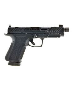 Shadow Systems MR920L Elite Pistol - Black | 9mm | 5" Spiral Fluted Match Barrel (Threaded) | 15rd | Tritium Sights | W/ Optic Cut | Weight-Optimizing Window Cut