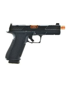 Shadow Systems DR920 Combat Pistol - Black | 9mm | 5" Spiral Fluted Bronze Match Barrel (Threaded) | 17rd | Tritium Sights | Optic Cut