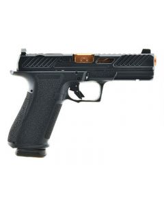 Shadow Systems DR920 Elite Pistol - Black | 9mm | 4.5" Spiral Fluted Bronze Match Barrel | 17rd | Tritium Sights | W/ Optic Cut | Weight-Optimizing Window Cut