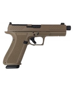 Shadow Systems DR920 Combat Pistol - FDE | 9mm | 5" Spiral Fluted Match Barrel (Threaded) | 17rd | Tritium Sights | Optic Cut