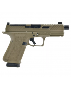 Shadow Systems DR920 Elite Pistol - FDE | 9mm | 5" Spiral Fluted Match Barrel (Threaded) | 17rd | Tritium Sights | W/ Optic Cut | Weight-Optimizing Window Cut