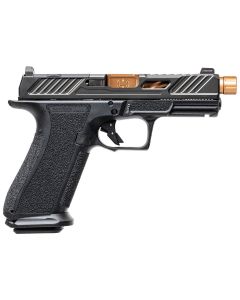 Shadow Systems XR920 Elite Pistol - Black | 9mm | 4.5" Spiral Fluted Bronze Match Barrel (Threaded)| 10rd | Tritium Sights | Optic Cut | Weight-Optimizing Window Cut