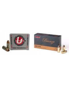 Underwood Ammo 9mm Luger Handgun Ammo - 147 Grain | +P | Jacketed Hollow Point Bundled w/ One PMC Bronze 9mm Luger Handgun Ammo - 115 Grain | FMJ | 50rd Box