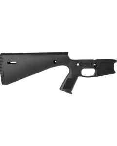 Wraithworks WARP-15 Polymer Stripped AR15 Lower Receiver - Black | Integral Buttstock & Pistol Grip | Trap Door Buttplate