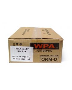 Wolf Steel Case 7.62X39mm Rifle Ammo- 123 Grain | HP | 1000rd Case