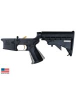 KE Arms KE-15 Forged Complete AR15 Lower - Black | M4 Buttstock | Xtech Pistol Grip | KE DMR Trigger