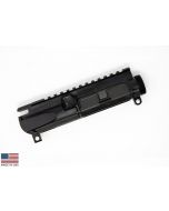 KE Arms Forged Slick Side Stripped Upper Receiver - Black | Forward Assist ELIMINATED | Installed Ejection Port Dust Cover