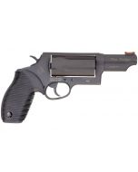 Taurus Judge Magnum Revolver - Black | 45 Colt / 410 Mag | 3" Barrel | 5rd | Rubber Grip | Fiber Optic Sight