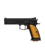 CZ 75 Tactical Sport Pistol - Black | 40 S&W | 5.23" Barrel | 17rd | Target Sights | Orange Grips