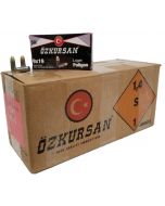 Ozkursan 9mm Handgun Ammo - 124 Grain | Steel Cased | FMJ | 1 Case (20 Boxes)
