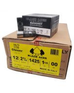 Black Aces Tactical 12ga Buckshot 2.75 inch Shotgun Shells - 9 pellets | 00 Buck | 1425 fps | Zinc coated steel casing | 1 Case (10 boxes/250rds)