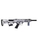 Black Aces Pro Series Bullpup Semi-Auto Shotgun - Distressed White | 12ga | 18.5" Barrel | Barrel Shroud