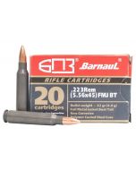 Barnaul .223 Remington Rifle Ammo - 62 Grain | FMJ-BT | Steel Casing | 500rd Case