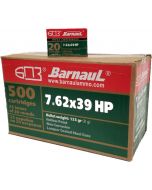 Barnaul 7.62x39 Rifle Ammo - 123 Grain | HP | Lacquered Steel Casing | 500rd Case