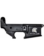 Anderson AM-15 Forged Stripped AR15 Lower Receiver - Black | Spartan Molon Labe Logo | Retail Packaging