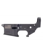 Anderson AM-15 Forged Stripped AR15 Lower Receiver - Black | American Flag Logo