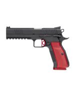 Dan Wesson DWX Pistol - Black | 9mm | 5" Barrel | 19rd | Fiber Optic Front Sight | Red Grips