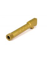 Faxon Firearms Match Series Glock G19 Flame Fluted Barrel 416R - Threaded | TiN (Gold) PVD