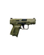FACTORY BLEM - CANIK Creations TP9 Elite Sub Compact Pistol - Green Damascus | 9mm | 3.6" Barrel | 12rd/15rd Mag | Full Accessory Kit | BLEMISHED (Good Condition), sold As-Is NO RETURNS