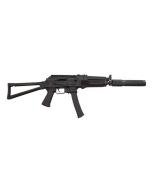 Kalashnikov USA KR-9 AK Rifle - Black | 9mm | 16.25" Barrel w/ Faux Suppressor Barrel Shroud | Triangle Folding Stock