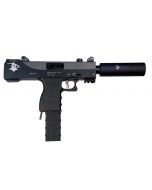 Masterpiece Arms Pistol - Black | 9mm | 6" Threaded Barrel | 30rd | W/ Barrel Extension | Grim Reaper Cerakote Design