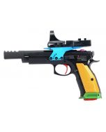 CZ 75 Parrot Sport Pistol - Black | 9mm | 5.4" Barrel | 26rd | C-More Red Dot Sight | Exclusive Color Configuration