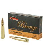 Box of PMC-223A ammunition with two .223 Remington rounds