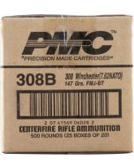 PMC Bronze .308 Winchester Rifle Ammo - 147 Grain | FMJ-BT | 1 Case (25 boxes)