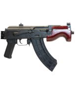 Century Arms Romanian Micro Draco Stamped AK-47 Pistol - Black | 7.62x39 | 6" Barrel | Red Wood Handguard
