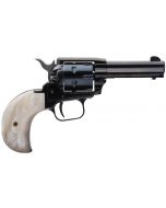 Heritage Rough Rider Revolver - Black | .22 LR / .22 WMR | 3.5" Barrel | 6rd | Altamont White Pearl Bird Head Grips