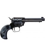 Heritage Rough Rider Revolver - Black | .22 LR / .22 WMR | 4.75" Barrel | 6rd | Altamont Black Pearl Bird Head Grips