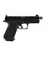 Shadow Systems MR920 Combat Pistol - Black | 9mm | 4.5" Spiral Fluted Bronze Match Barrel (Threaded) | 15rd | Tritium Sights | Optic Cut