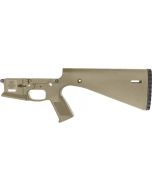 Wraithworks WARP-15 Polymer Stripped AR15 Lower Receiver - FDE | Integral Buttstock & Pistol Grip | Trap Door Buttplate