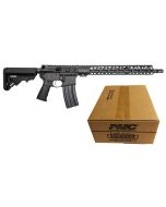Battle Arms Development Forged WORKHORSE AR15 Rifle - Black | 5.56NATO | 16" Barrel | 15" M-LOK Free-Float Rail | Mil-Spec Charging Handle | B5 Stock | Nickel Teflon Trigger Bundled w/ ONE Case PMC X-TAC 5.56NATO Rifle Ammo - 62 Grain | LAP