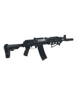 Zastava ZPAP85 Alpha AK-47 Pistol - Stained Wood Handguard | 5.56NATO | 10" Barrel | Quad Rail | Night Brake | Angled Foregrip | SBA3 Arm Brace